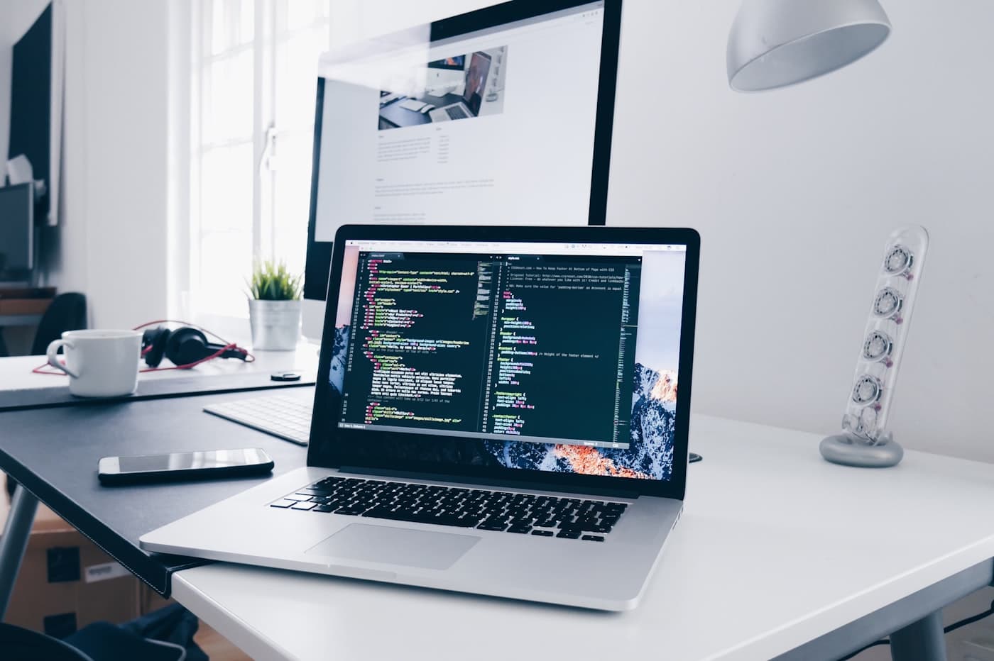 Clean modern workspace